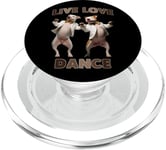 Live Love Dance Smoking Dogs Celebration PopSockets PopGrip pour MagSafe