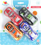 FLYPOP'S - Mini Voitures Sport - Mini Véhicule - 026816 - Multicolore - Plastique - Véhicule Rétro-Friction - Miniature - Automobile - Jouet Enfant - 10 cm x 5,5 cm - À Partir de 3 Ans