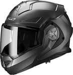 LS2, Casque modulable Moto ADVANT X Solid Mat Titanium, S