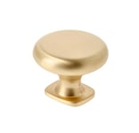 GTV Lorena – Bouton de meuble de 3,3 cm de diamètre avec vis, boutons d'armoire, de cuisine, de porte, de tiroir, de meubles – Or brossé