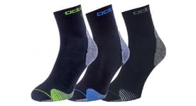 Chaussettes odlo ceramicool quarter multicolor unisex  pack de 3 paires