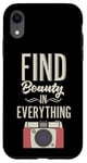 iPhone XR Find Beauty In Everything Camera Man Vintage Photographer Case