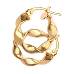 9ct Yellow Gold Hoop Earrings 1cm Diameter by Citerna