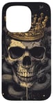 Coque pour iPhone 15 Pro Crâne Or Couronne Serpents Crâne Art Serpent gothique