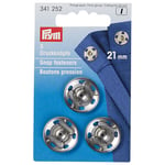 Prym Sew-On Snap Fasteners, 21mm, Pack of 3