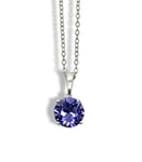 White gold finish round cut amethyst and created diamond necklace valentines