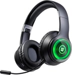 Defender? Casque Bluetooth On/Over Ear, 32 Heures Sans Fil Bluetooth Avec 6 Modes D'¿¿galiseur, St¿¿r¿¿o Hifi, ¿¿clairage Led, Microphone Amovible, Casque Sans Fil Pour T¿¿l¿¿phone Portable/Ordinateur