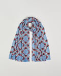 Altea Printed Wool/Cashmere Scarf Light Blue