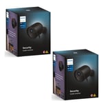 Philips Hue - 2x Secure Kamera Johdollinen - EU 1 kpl - Musta - Bundle