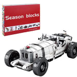 ReallyPow Technique Retro Car with Pull-Back Motor, Pull-Back Car Compatible with LEGO Technic - 492 Pcs