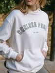 Chelsea Peers Varsity Organic Cotton Rich Hoodie, Off White