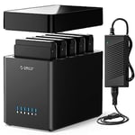 ORICO Station d'accueil 5 Baies sans Outil, USB C Boîtier de Disque Dur de Type magnétique Support 5 x 18 to -12V6.5A Adaptateur, Compatible avec Windows / Mac / Linux (DS500C3)