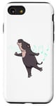 Coque pour iPhone SE (2020) / 7 / 8 Hippopotame pygmée dansant Animaux sauvages mignons