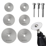 Lot de 9 disques de coupe pour Dremel, mini lames pour scies circulaires HSS, disques diamantés et de coupe de résine, outils rotatifs pour couper le bois, plastique, fibre de verre, métal.[G775]