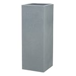 Scheurich Pot Haute C-Cube High en Plastique Gris Pierre 26 cm de Long, 26 cm de Large, 70 cm de Haut, 9 l de vol.