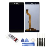 VITRE TACTILE + ECRAN LCD SUR CHASSIS POUR HUAWEI P9 NOIR + OUTILS +COLLE