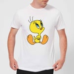 Looney Tunes Tweety Sitting Men's T-Shirt - White - 5XL