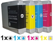 Set of 4 compatible cartridges brother LC970/LC1000 + 2 free black