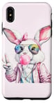 Coque pour iPhone XS Max Lunettes de soleil aviateur lapin de Pâques mignon Bubblegum Peace Sign