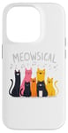 Coque pour iPhone 14 Pro Meowsical Cat Daddy Mommy Cheshire Race Chat Musique