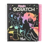 Depesche- Licorne 12730 Ylvi-Magic Scratch Book avec 20 Pages de Motifs fantastiques, livret avec Un dégradé de Couleurs et Un Stylo à gratter, Petit