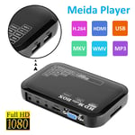 1080P Media Box Video  Player MultiMedia H.264 MKV WMV AVI RMVB  USB