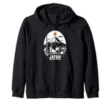 Japan Souvenir Mt Fuji Tokyo Tower Torii Shinkansen Souvenir Zip Hoodie