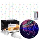 SPRINGOS® Fairy lights 500 lysdioder, 22,5 meter Dekoration 8-funktions timer IP44 – flerfärgad mångfärgad