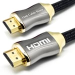 LINK CABLE STORE - ORION - 5 M - Câble HDMI 1.4 - 2.0 - 2.0 a/b - Professionnel - 3D - Ultra HD 4K 2160p - Full HD 1080p - HDR - ARC - CEC - High Speed par Ethernet - Connecteurs plaqués Or