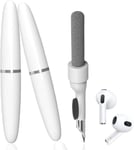 Lot de 2 kits de nettoyage pour Airpods Pro 1/2 - Multifonction - Bluetooth - Stylo de nettoyage pour casque sans fil - Boîte de chargement - Nettoyeur de poussière pour appareil photo