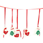 Christmas Advent Calendar Bags 31 Days Hanging Countdown Felt Gift Pockets SG