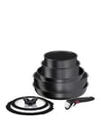 Tefal Ingenio Daily Chef 8Pc Aluminium Stackable Pan Set Black