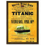 Titanic Advertising Poster White Star Line Ocean Liner A4 Artwork Framed Wall Art Print