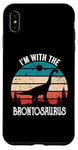 iPhone XS Max I'm With The Dinosaur Brontosaurus, Dino Gifts For Kids Case