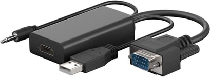 Goobay VGA til HDMI Adapterkabel - Svart