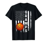 Basketball Gramps America Flag Vintage Christmas Xmas T-Shirt