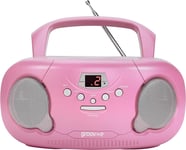 Groov - E  Portable  CD  Player  Boombox  with  AM / FM  Radio ,  3 . 5Mm  AUX