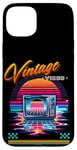 Coque pour iPhone 15 Plus Vintage Vibes Retro CRT TV style années 80 Synthwave