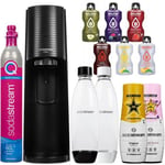 Sodastream Terra black water carbonator + 2 flaskor + 2 X Rockstar sirap + Bolero