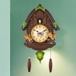 GaoF Horloge à Coucou Traditionnelle Horloge de Chalet de forêt, décoration Murale d'horloge à Quartz fabriquée à la Main pour Le Salon de Restaurant à la Maison