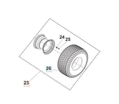 Hjulkit bak TS 112, TS 114, TC 215T, TC 220T, TS 112, TS 114, TS 215T,