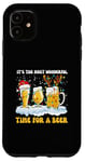 Coque pour iPhone 11 Lover Christmas It's The Most Wonderful Time for a Beer