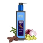 Blue Nectar Anti Dandruff and Healthy Scalp Hair Cleanser Shampoo with Bhringraj, Shikakai, Suitable for Colored Hair, Dry Frizzy Hair (10 Herbs, 200 ml)