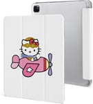 Étui Pour Ipad Pro 2021 Hello Kitty 12,9 Pouces, Type Ordinateur Portable, Support À Trois Volets Avec Porte-Stylo, Réveil/Veille Automatique