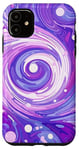 iPhone 11 Swirl Purple Color Illustration Pattern Abstract Art Case