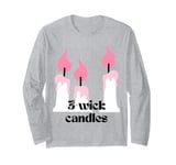 Girls love 3-wick candles black flame candle fant Groovy Long Sleeve T-Shirt