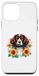 iPhone 12 mini Sunflowers Small Münsterländer Munsterlander Case