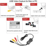 VHS VCR TV Hi8 V8 Camcorder GameVideo To Digital DVD TV Converter USB AV Capture