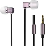 Écouteurs filaires avec prise jack 3,5 mm pour téléphones, PC, ordinateurs portables (rose, sans micro)