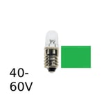 Grön LED signallampa T9x26 10lm E10 0,4W 40-60V